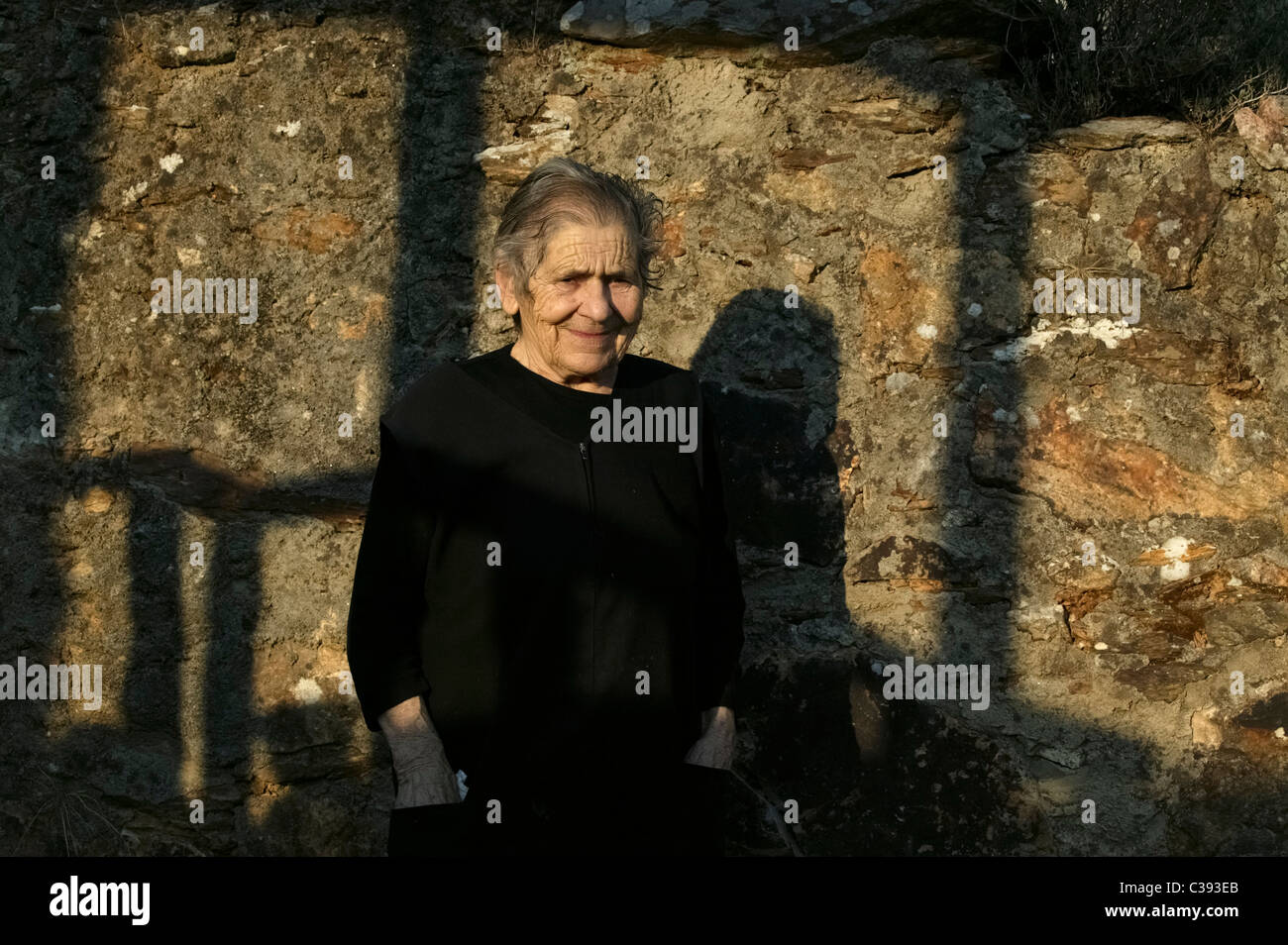Portrait einer älteren Frau Stockfoto