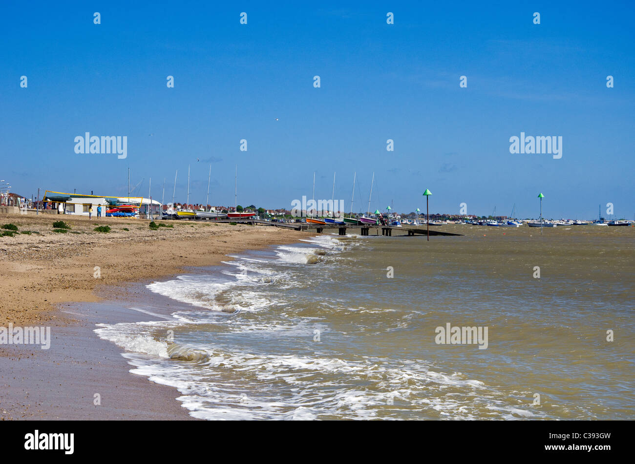 Der Strand von Southend on Sea in Essex, Großbritannien Stockfoto