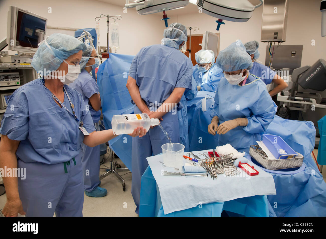 Chirurgie im Krankenhaus-OP-Saal Stockfoto
