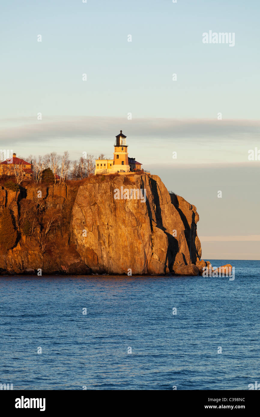 Split Rock Leuchtturm an der nördlichen Ufer des Lake Superior, Minnesota. Stockfoto