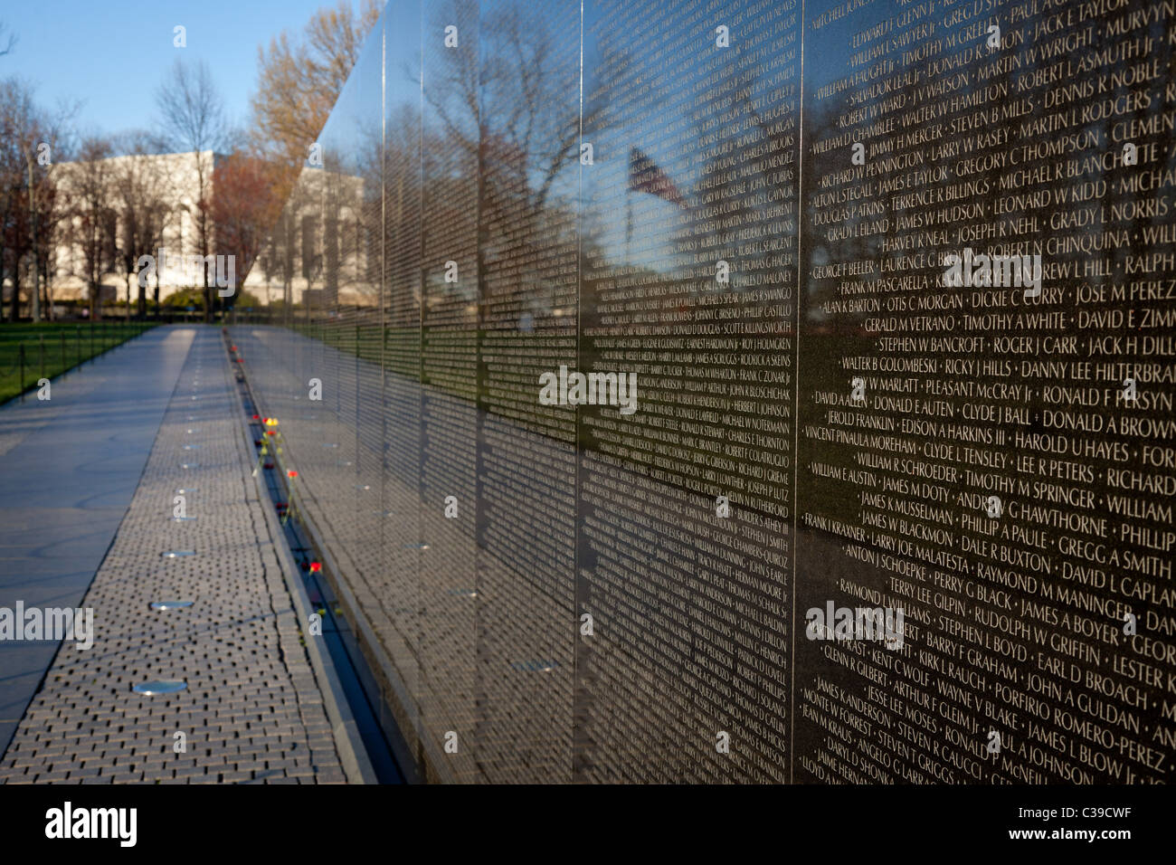 Das Vietnam Veterans Memorial in Washington, DC Stockfoto
