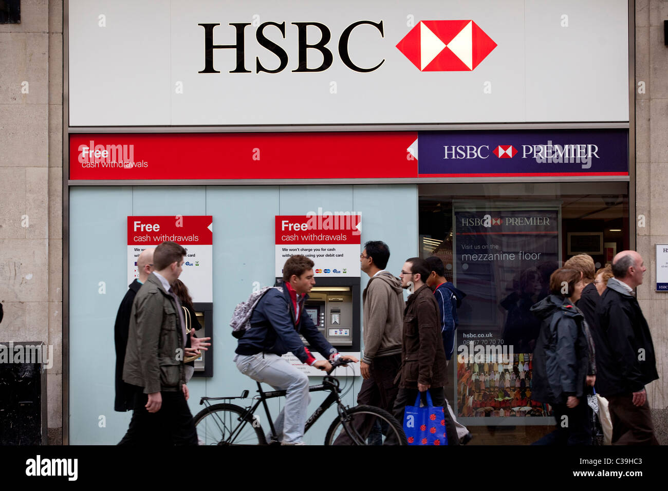 Außenseite der HSBC bank Stockfoto