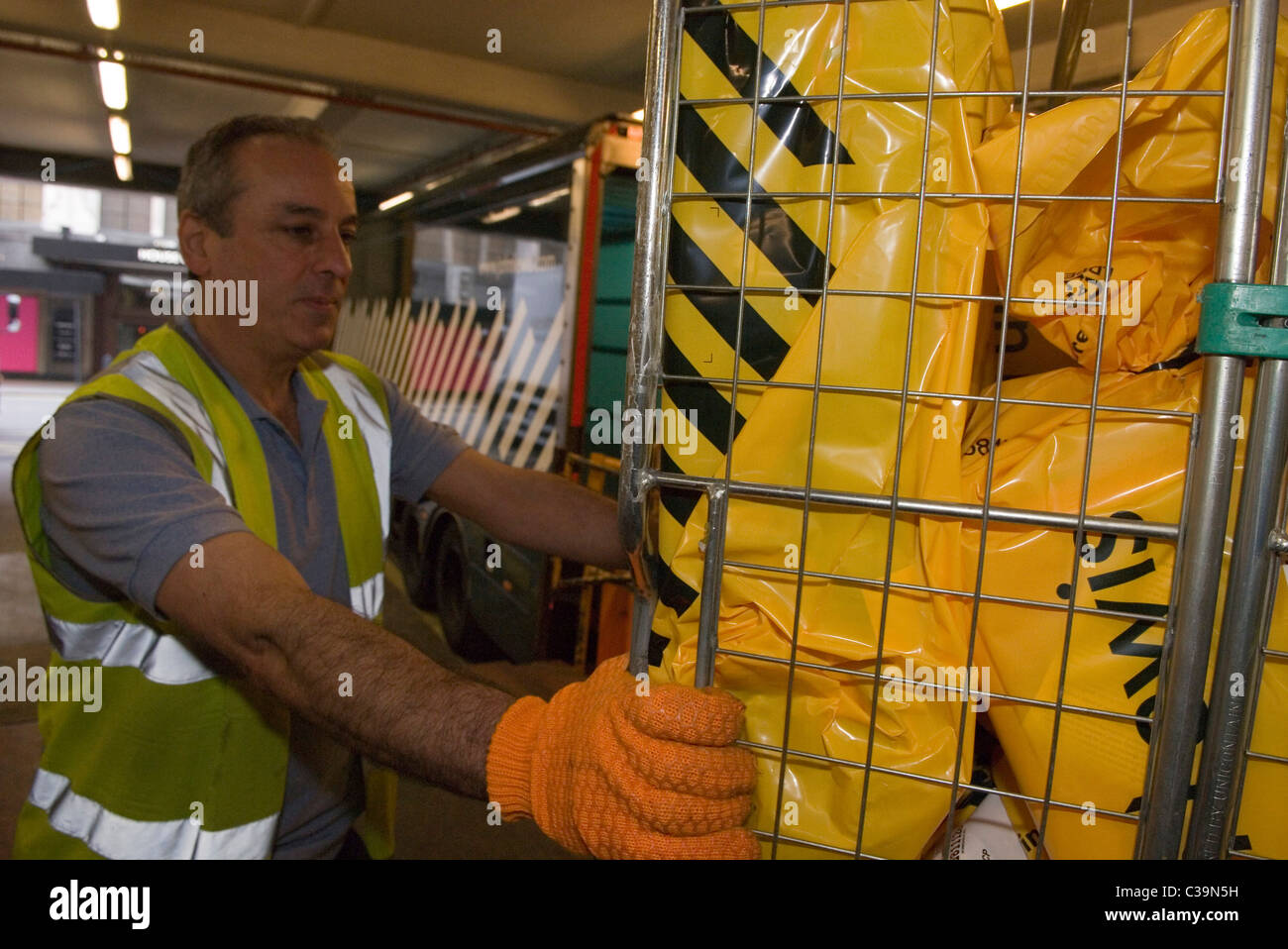 John Lewis Auslieferungen an Kunden. Stockfoto