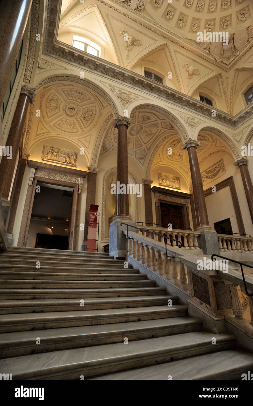 Italien, Rom, Palazzo Braschi, Museo di Roma, Bürgermuseum Rom, Treppe Stockfoto