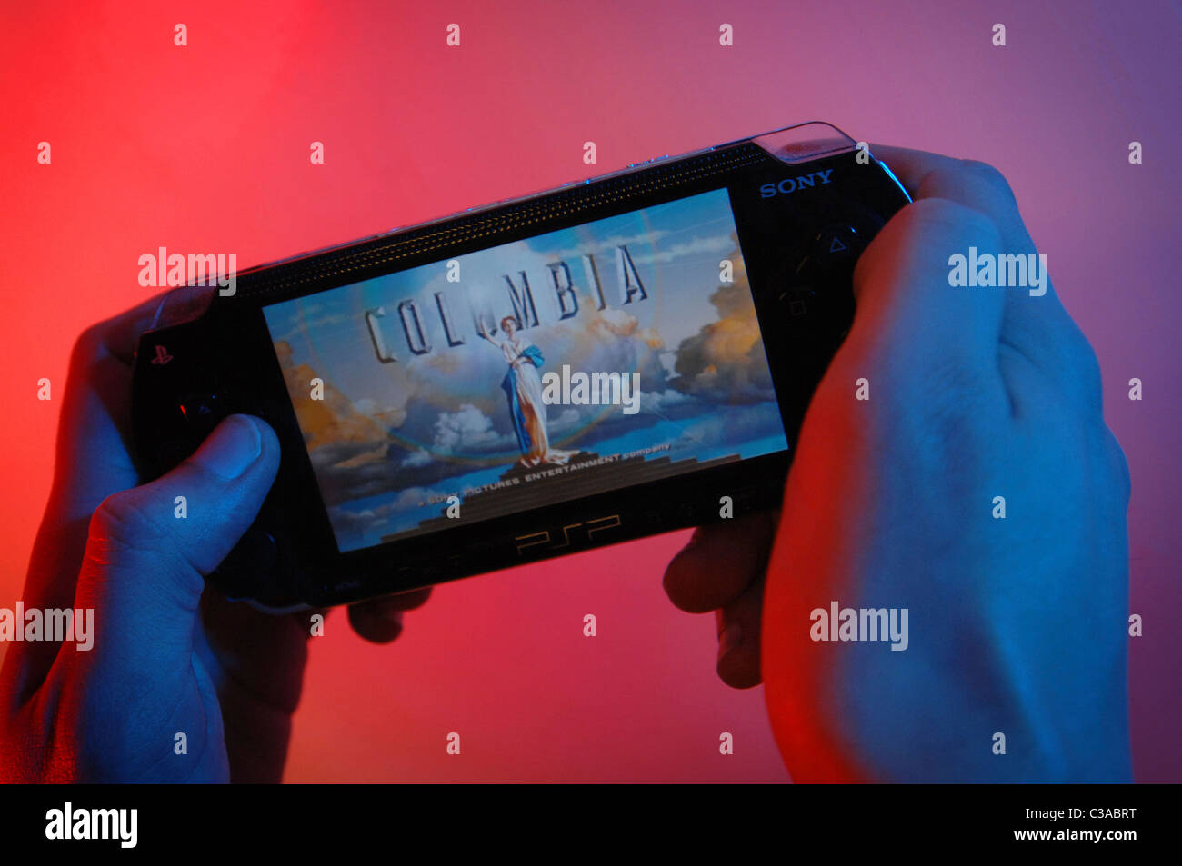 Anschauliches Bild der Sony PSP. Stockfoto