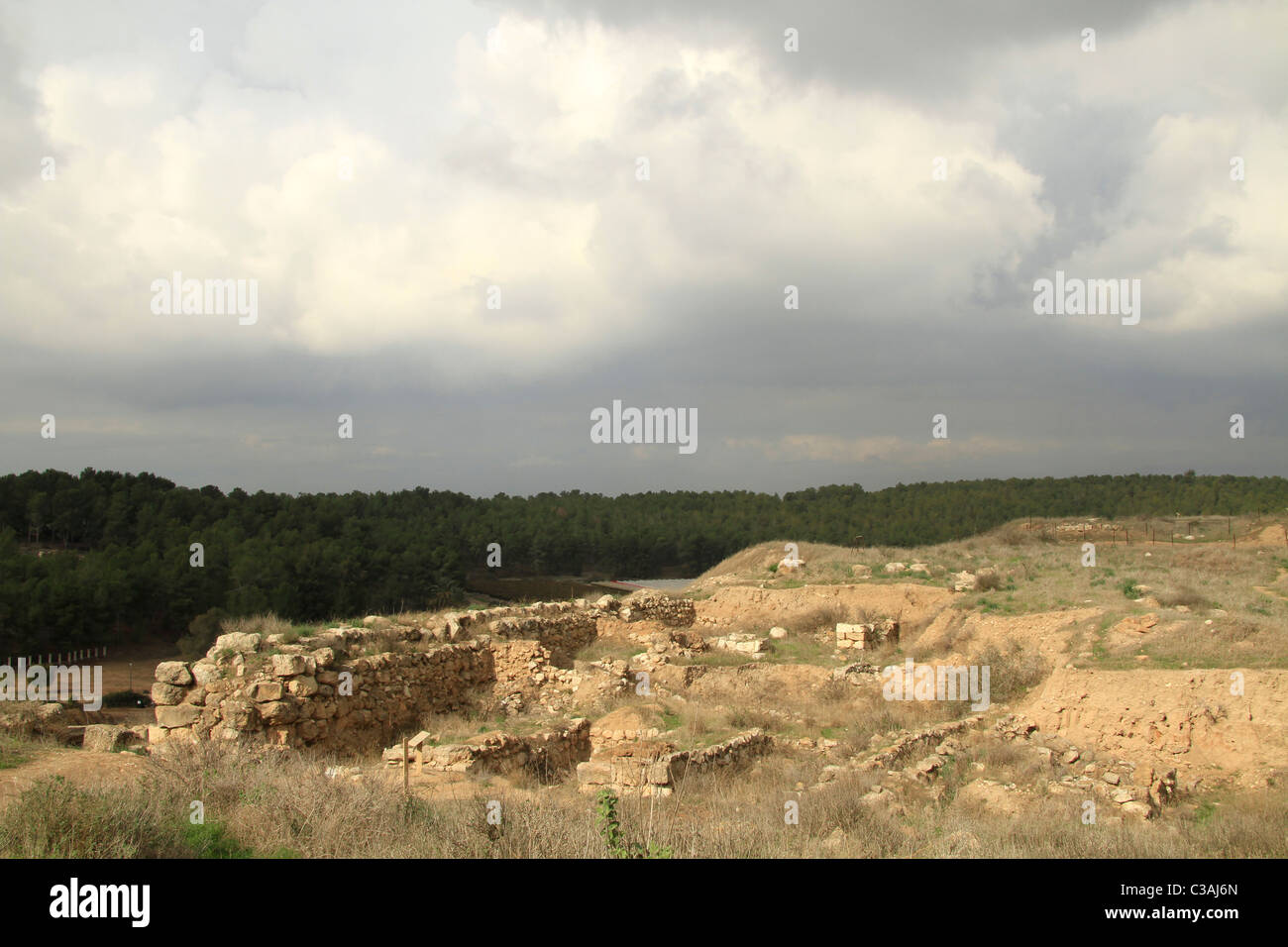 Israel, führte, Tel Lachish, Ortsbild des biblischen Lachish Stockfoto