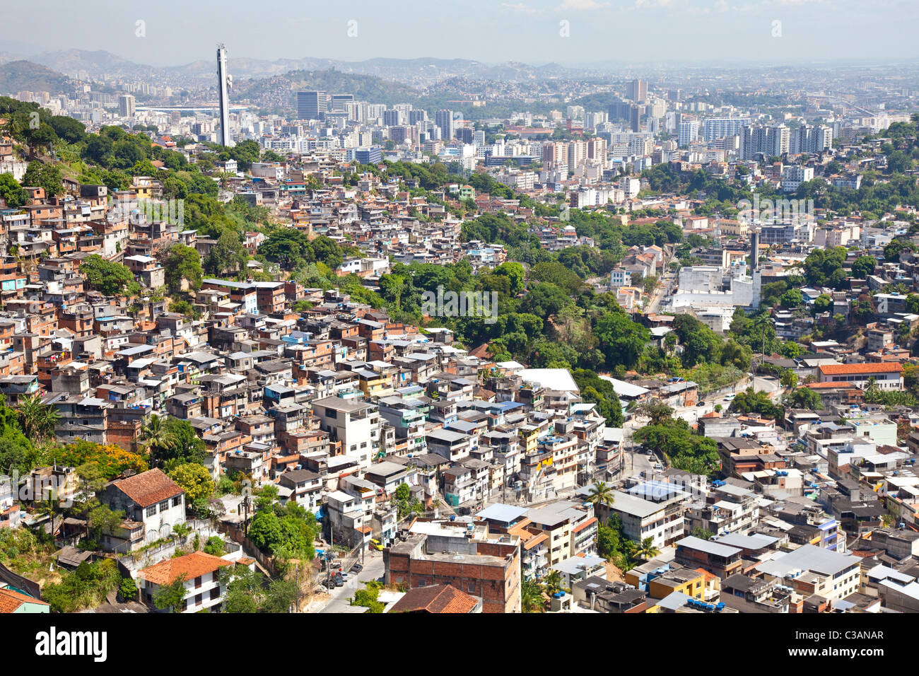 Favelas oder Slums in Rio De Janeiro, Brasilien Stockfoto
