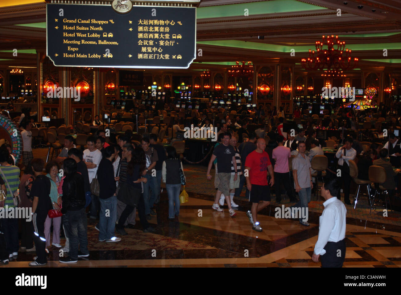 Casino im Venetian Hotel, Macau Stockfoto