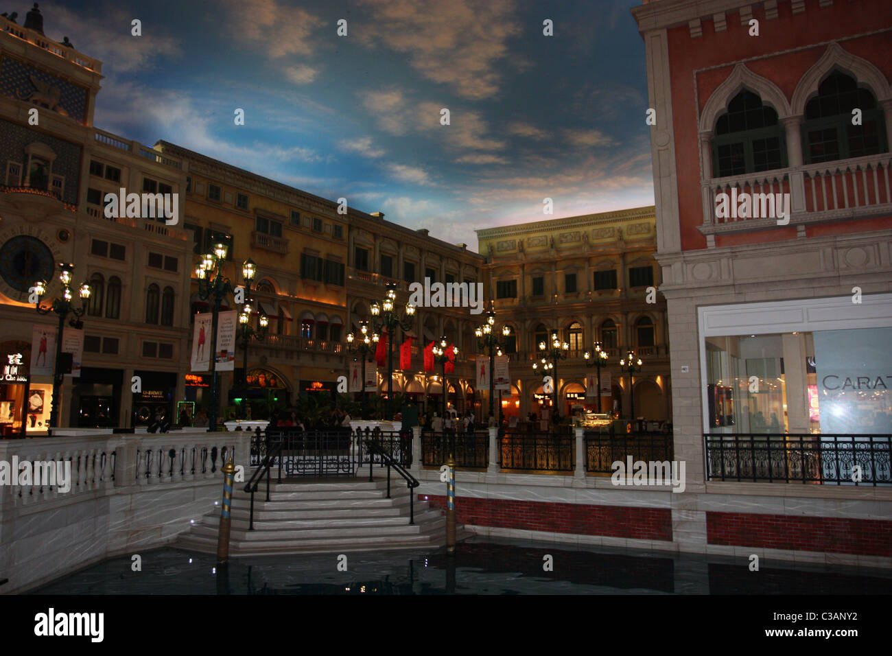 Innere des Venetian Hotel, Macau Stockfoto