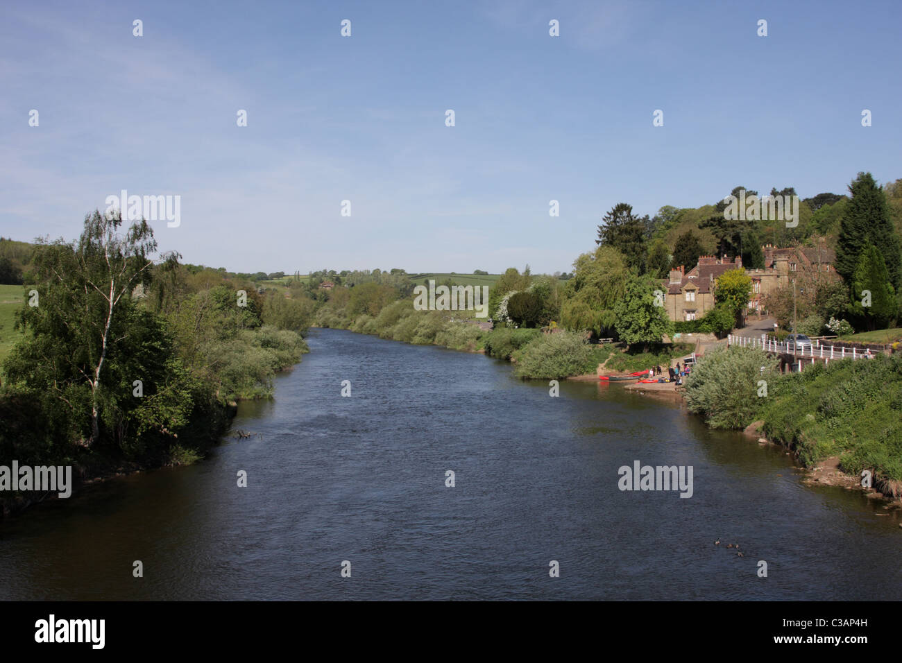 Oberen Arley am Fluss Severn nahe Kidderminster, Worcestershire, UK. Stockfoto