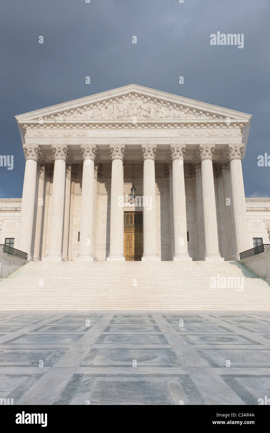 Die neoklassische United States Supreme Court Building in Washington, DC. Stockfoto