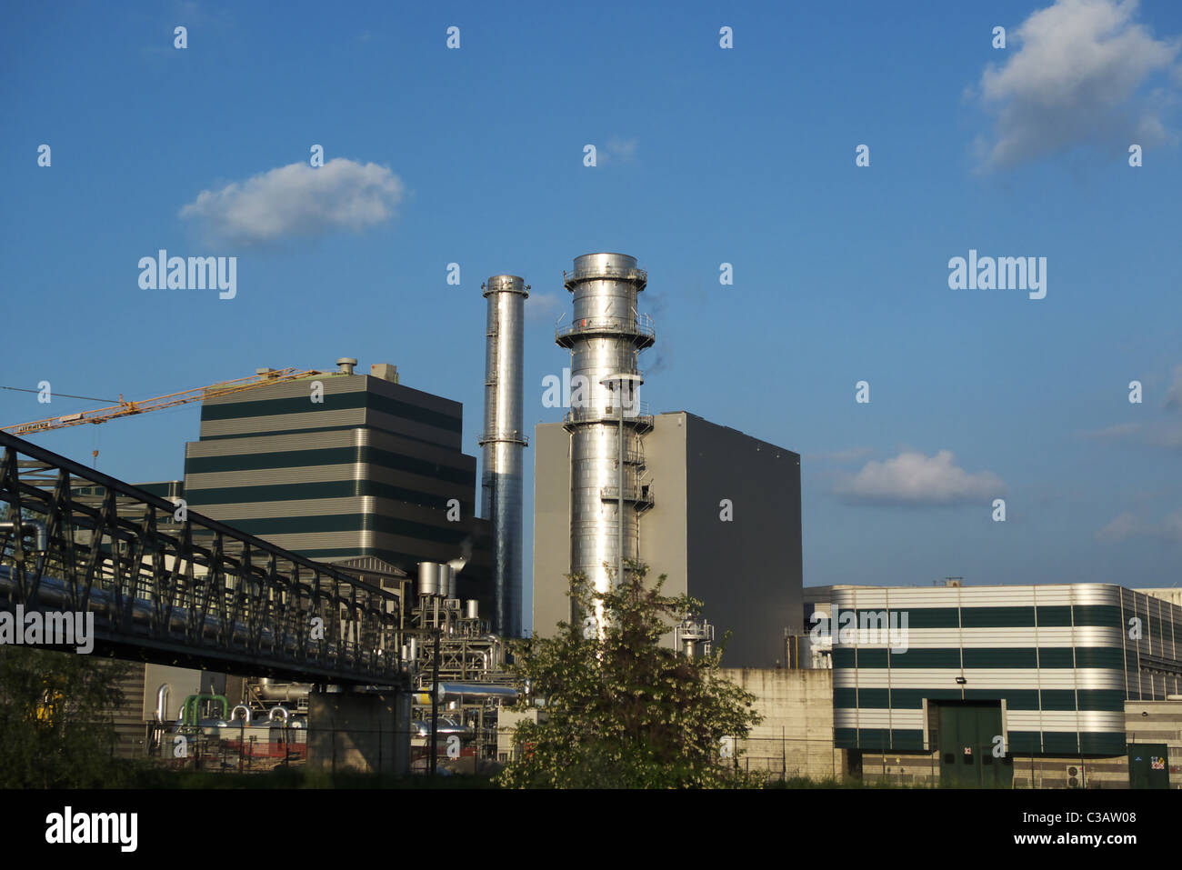 Wärmekraftwerk Moncalieri Stadt Stockfoto