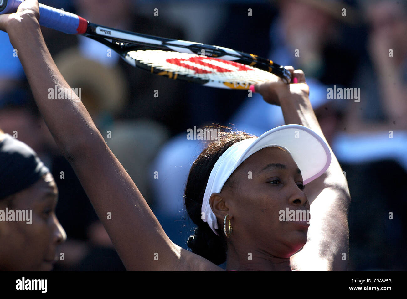 Venus Williams, USA, in Aktion beim uns Open Tennisturnier in Flushing Meadows, New York, USA... Stockfoto