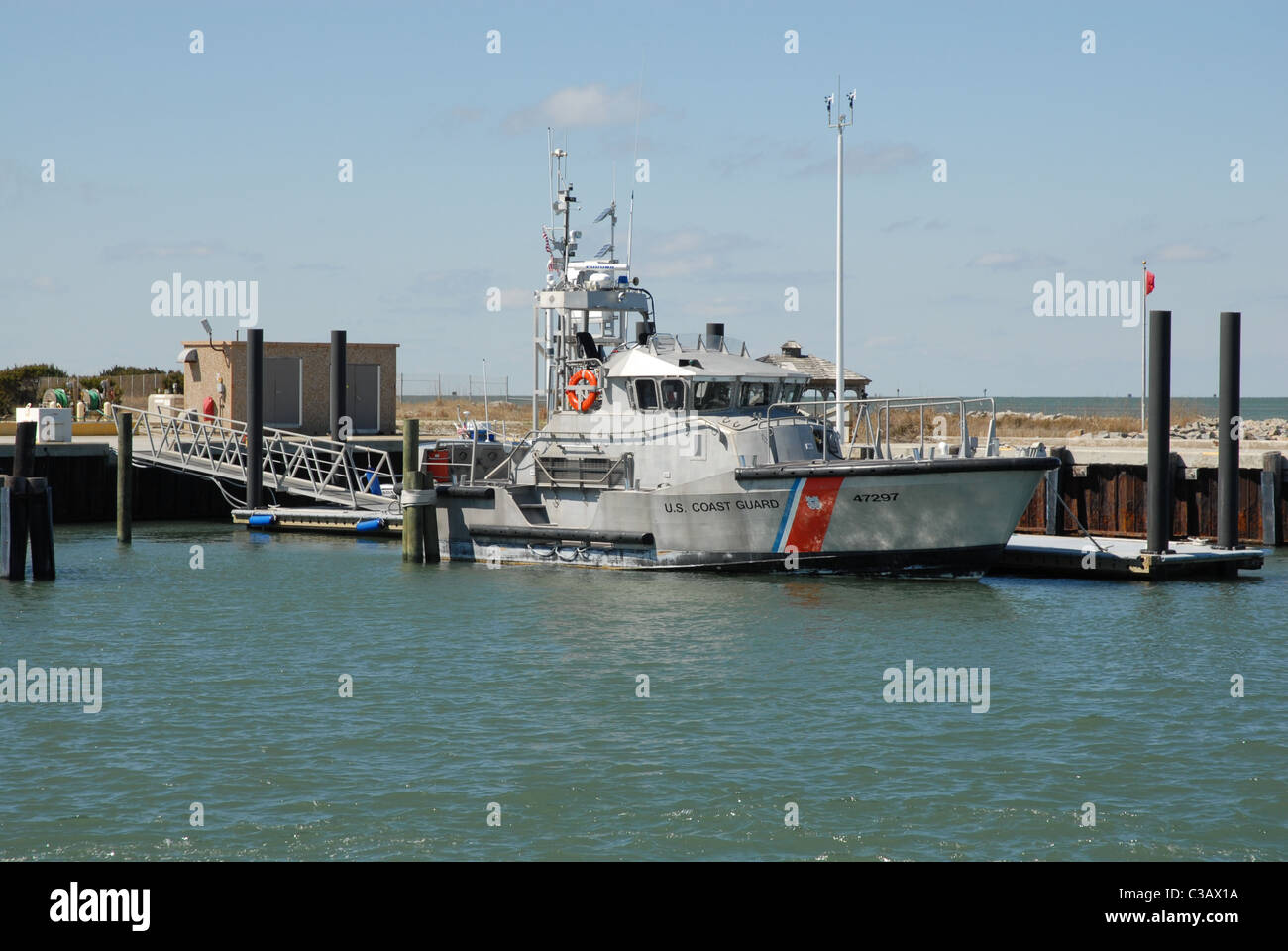 Eine Küstenwache Bewegungsleben Boot Stockfoto