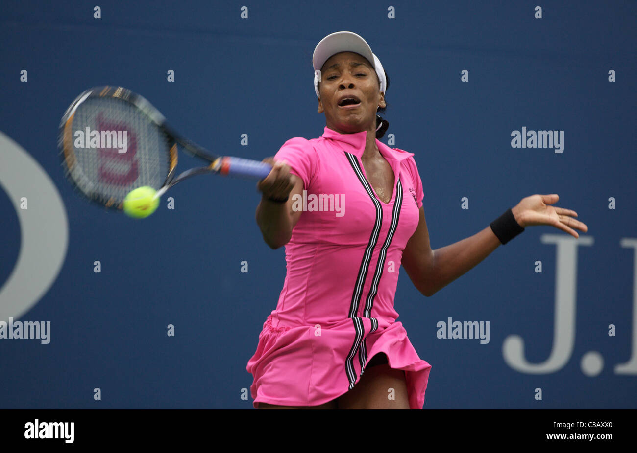 Venus Williams, USA,, in Aktion beim uns Open Tennisturnier in Flushing Meadows, New York USA Stockfoto