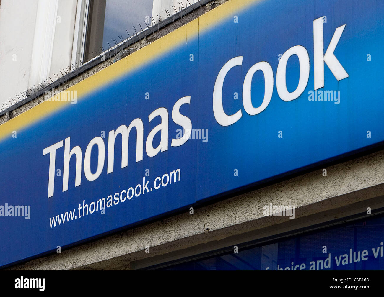 Ein Zweig der Thomas Cook Reisebüro in Islington, London. Stockfoto