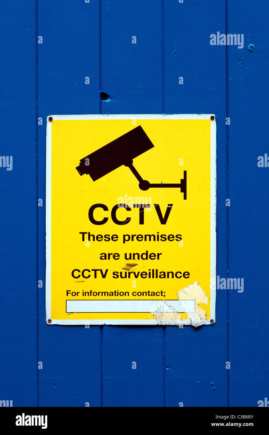 CCTV-Zeichen, Surveillance, BigBrother Stockfoto