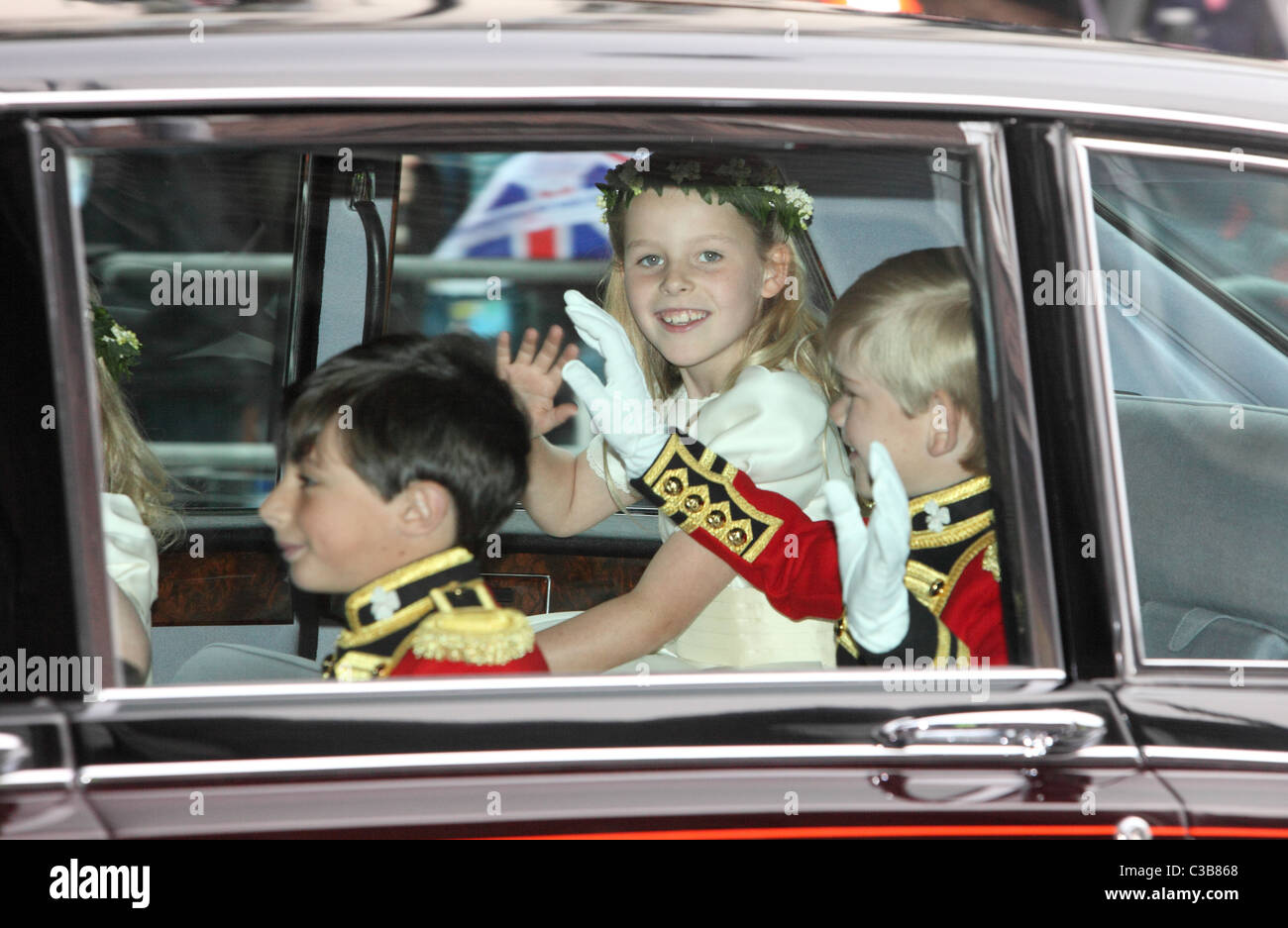 Die Hochzeit von Prinz William und Catherine Middleton. 29. April 2011 Pageboy William Lowther-Pinkerton, Brautjungfer- Stockfoto