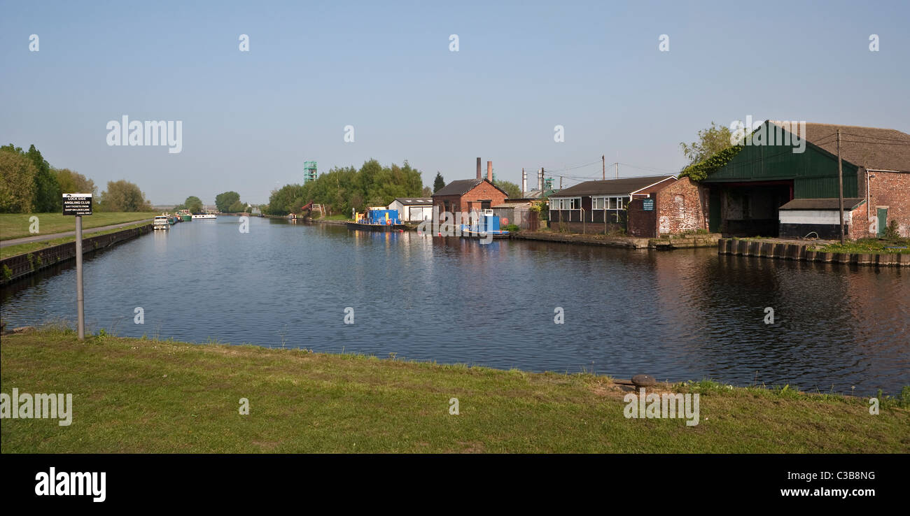 Aire und Calder Navigation aus Castleford in Richtung Bulholme Lock Stockfoto