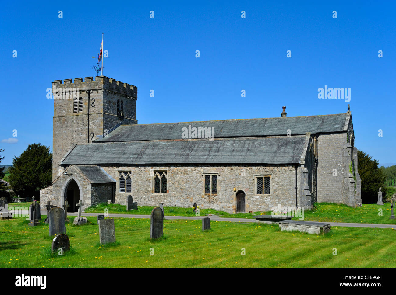 Kirche des Heiligen Jakobus. Burton in Kendal, Cumbria, England, Vereinigtes Königreich, Europa. Stockfoto