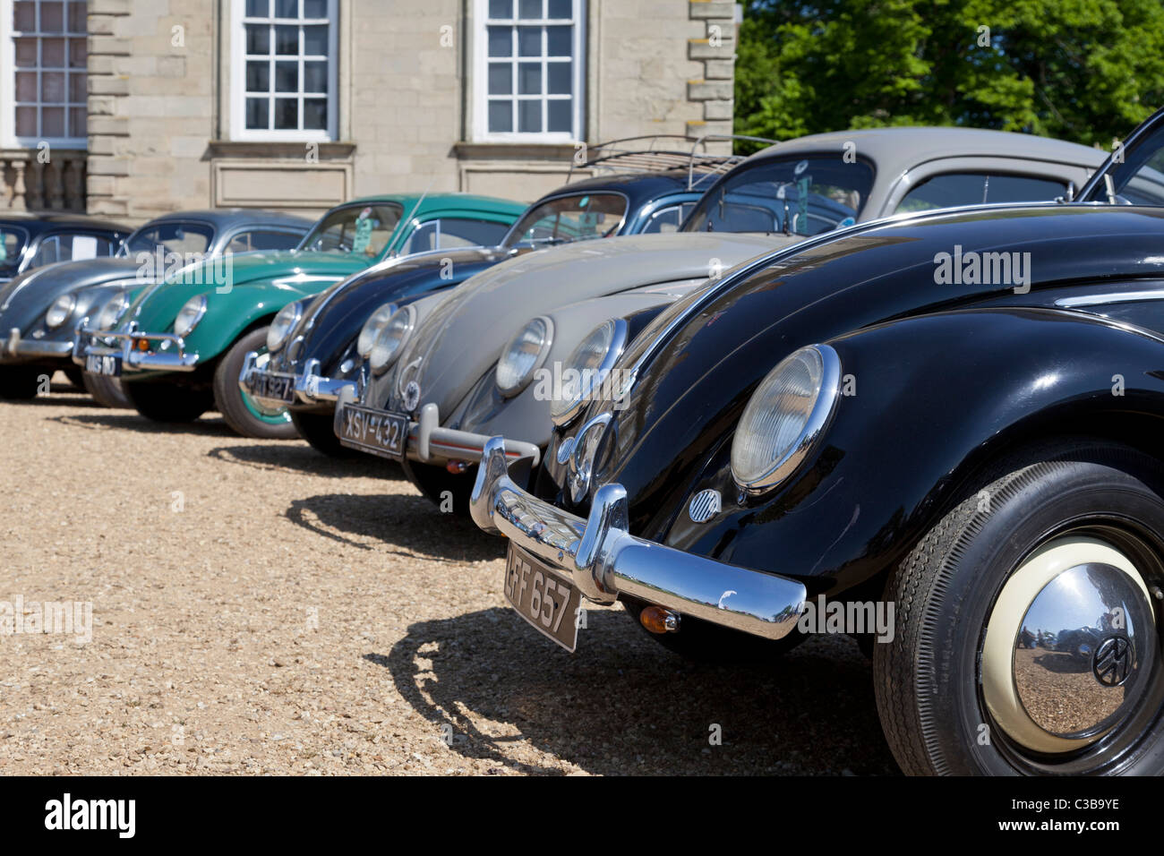 Volkswagen Käfer bei Stanford Hall, UK Stockfoto