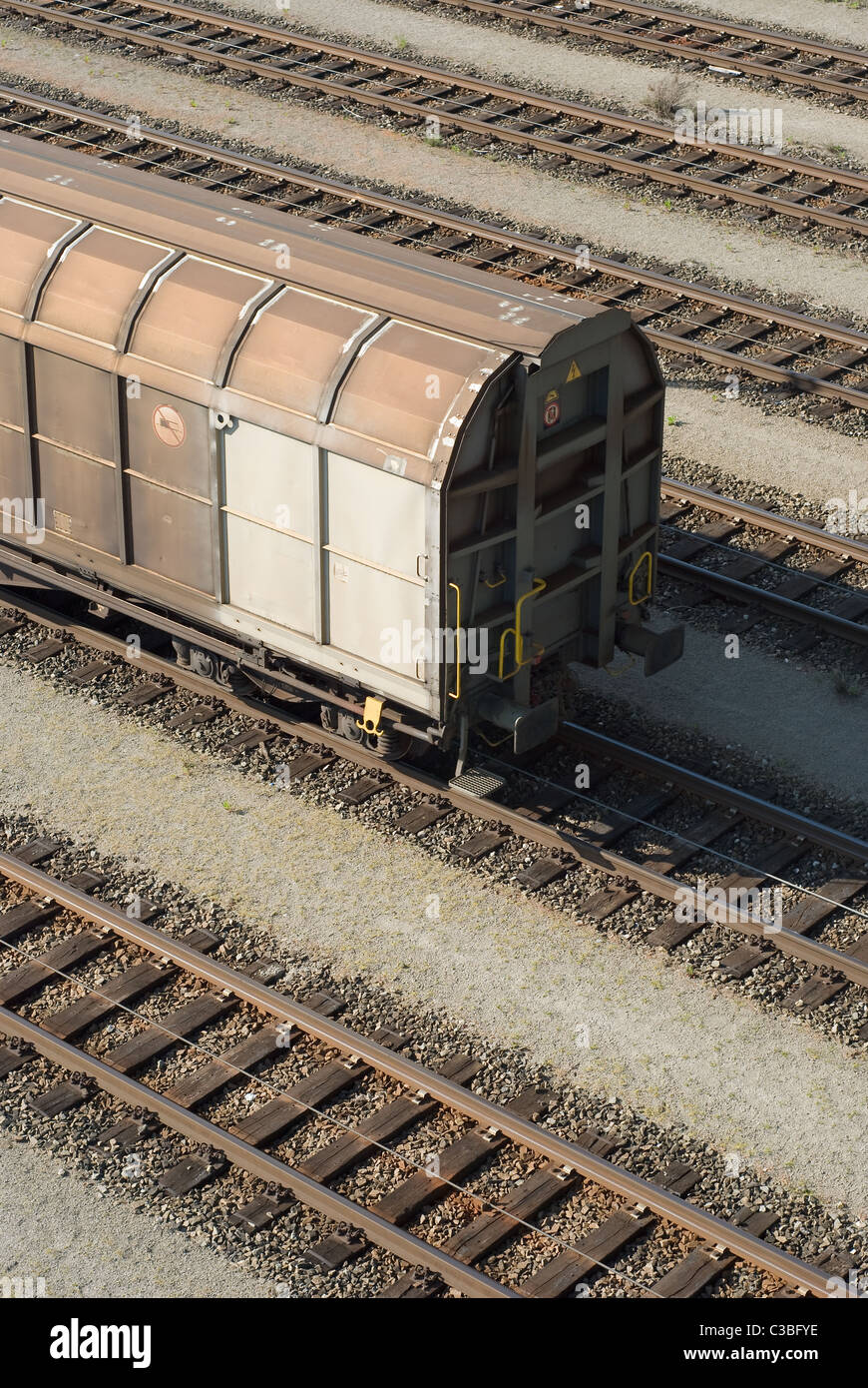 Cargo Güterwagen für den Transport der Ware Stockfoto