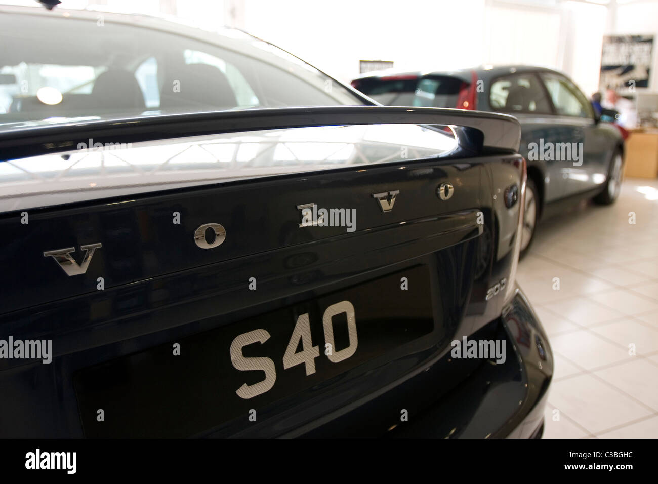 Die Rückseite eines Autos VOLVO S40 Stockfoto