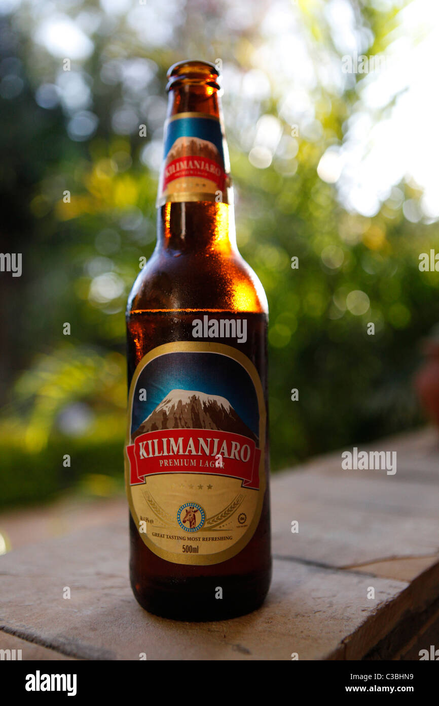 Flasche des Kilimanjaro Bier, Tansania, Afrika Stockfotografie - Alamy