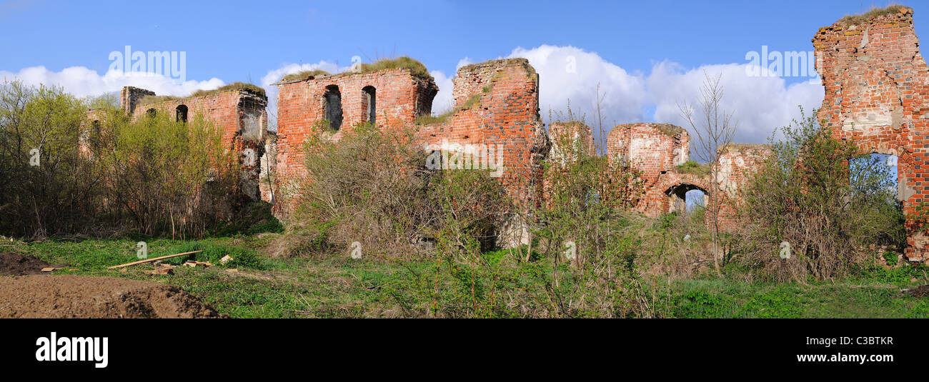 Burgruine Brandenburg in Ushakovo, Oblast Kaliningrad Stockfoto