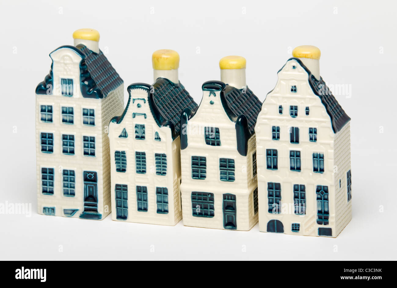 KLM Delft Blau-Häuser Stockfoto