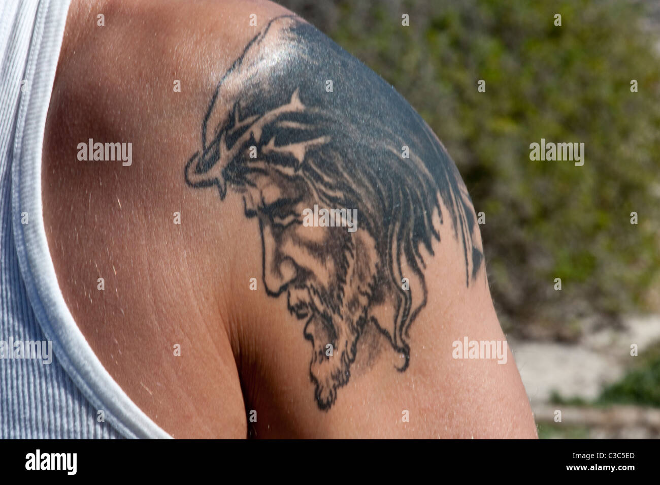 Tattoo Of Christ Stockfotos Und Bilder Kaufen Alamy