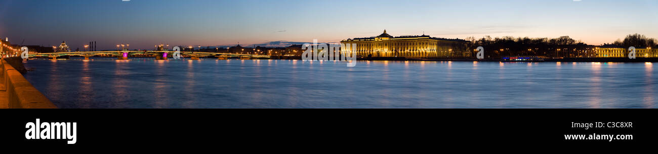 Panorama der Newa. Sankt Petersburg, Russland. Stockfoto