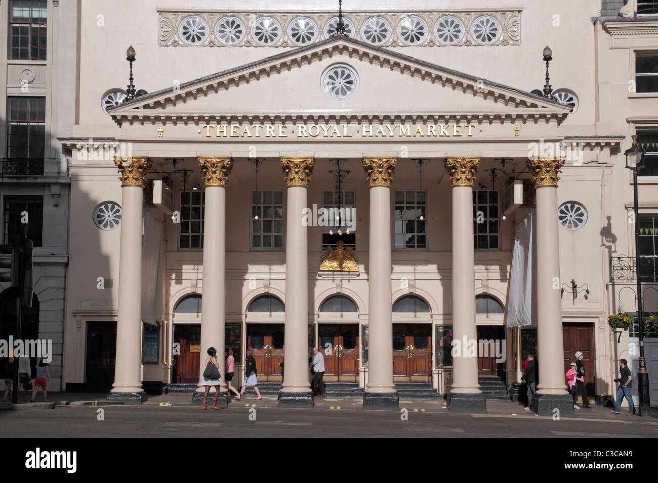 Die Fassade des Theatre Royal Haymarket, London, UK. Stockfoto