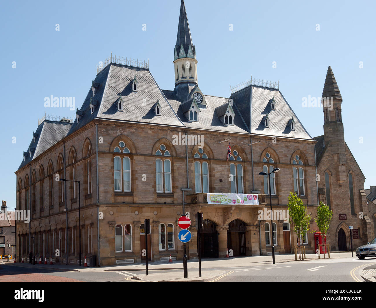 Rathaus, Marktplatz Bishop Auckland, Co. Durham UK Stockfoto