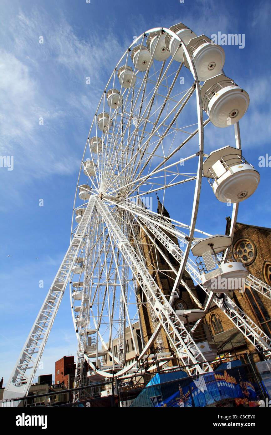 Großes Riesenrad Kirmes Fahrt Blackpool Stockfoto