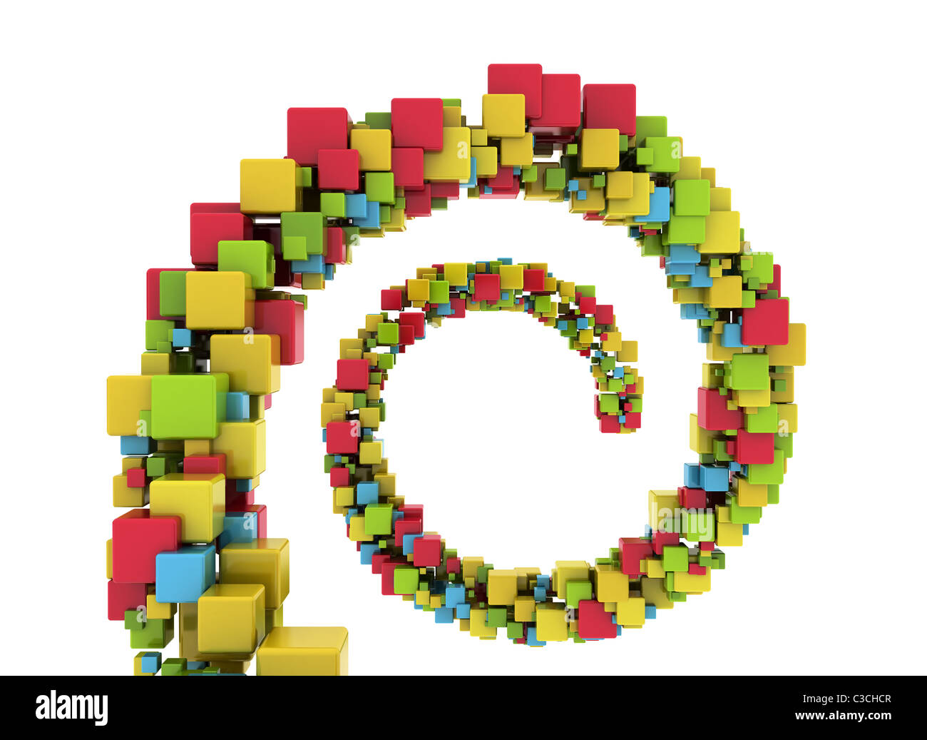 Abstrakte Spirale hergestellt von cubes Stockfoto
