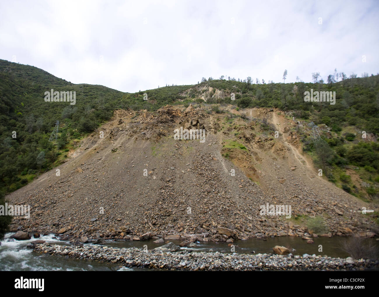 Erdrutsch Auf Der Steilen Hugel Kalifornien Usa Stockfotografie Alamy