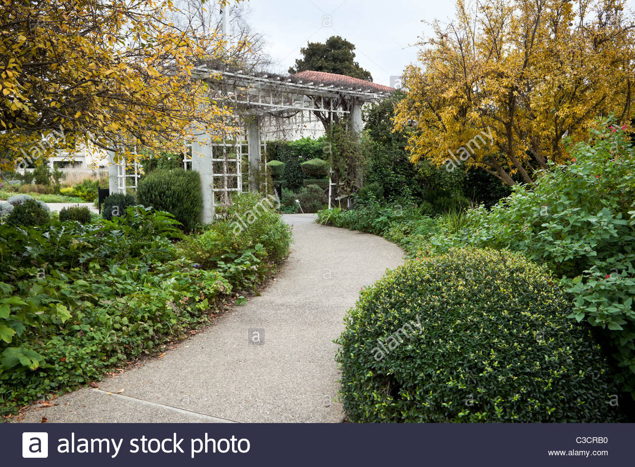 Shakespeare Garten Weg Und Herbstfarben An Der Huntington Library