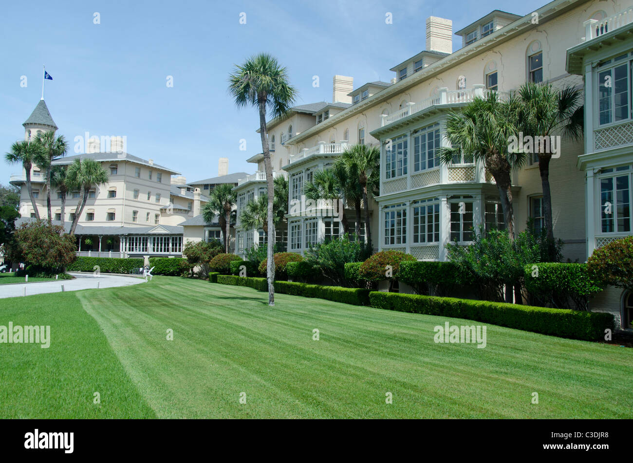 Georgien, Jekyll Island. Historische Jekyll Island Club Hotel. Stockfoto