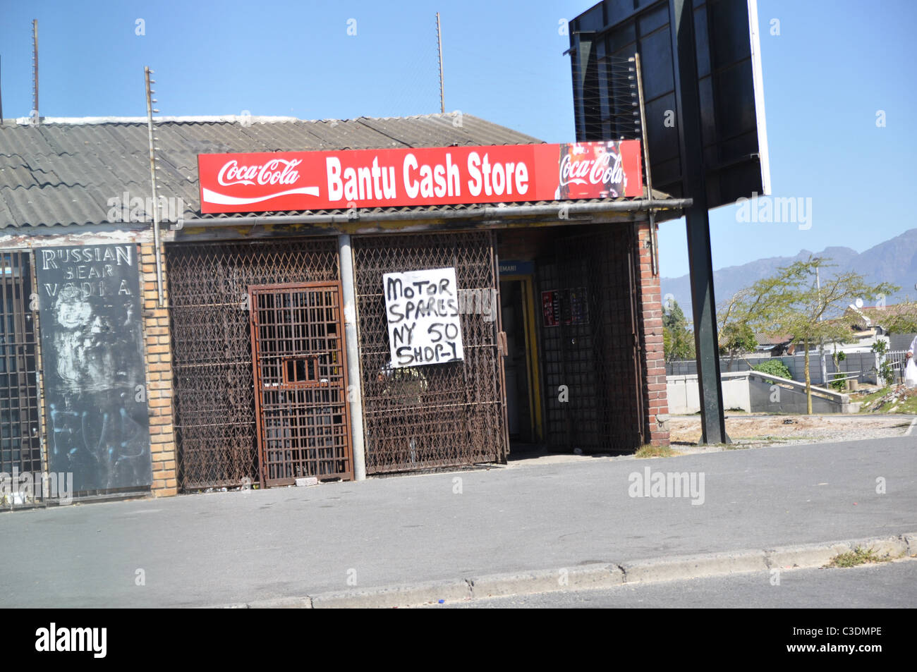Township-Geschäfte in Südafrika sind etwas anderes Stockfoto