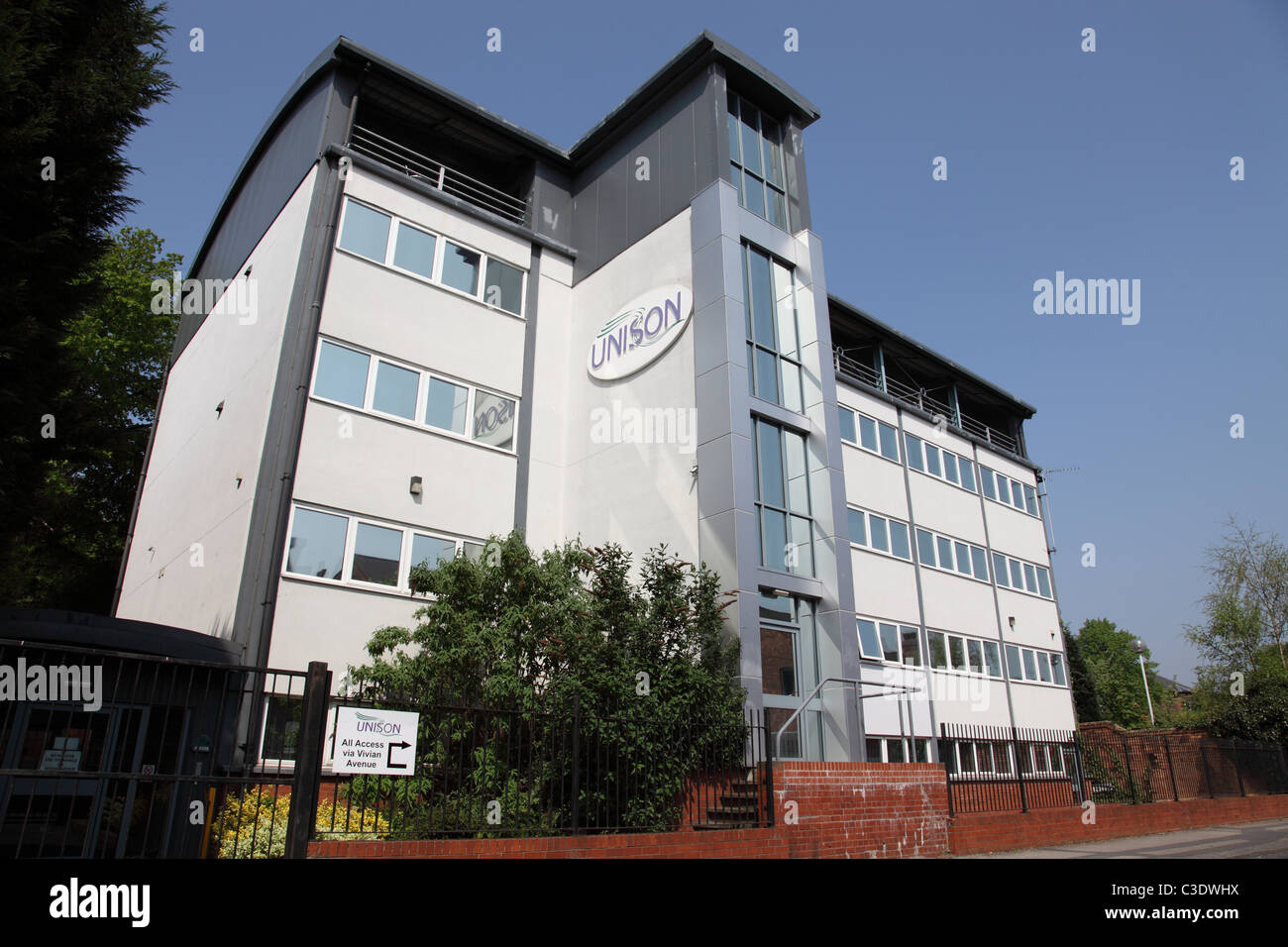 Unison Gebietsbüro in Nottingham, England, Vereinigtes Königreich Stockfoto