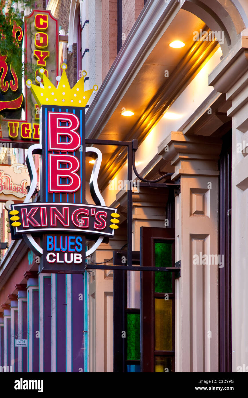 BB Kings berühmte Blues-Club an der 2nd Avenue in der Innenstadt von Nashville Tennessee USA Stockfoto