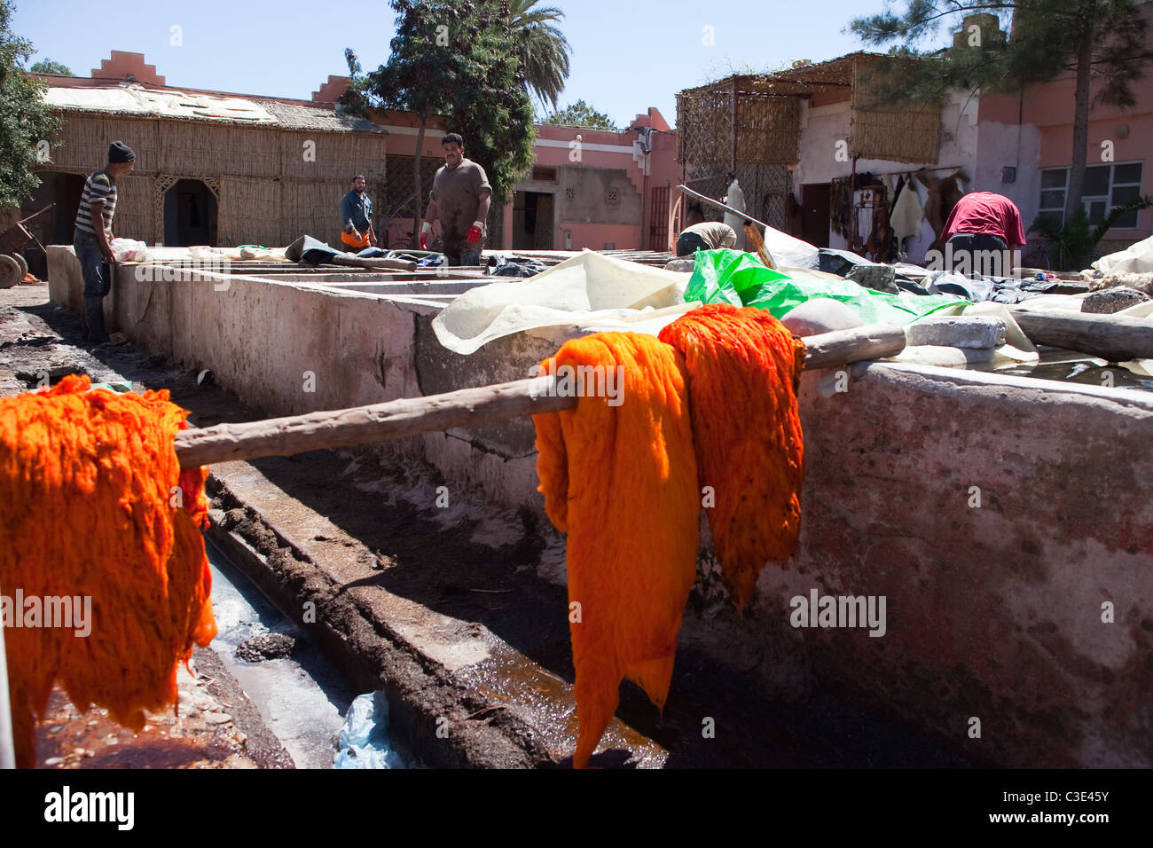 Gerberei, Walled Stadt von Taroudant, Sous-Tal, hoher Atlas, Marokko Stockfoto
