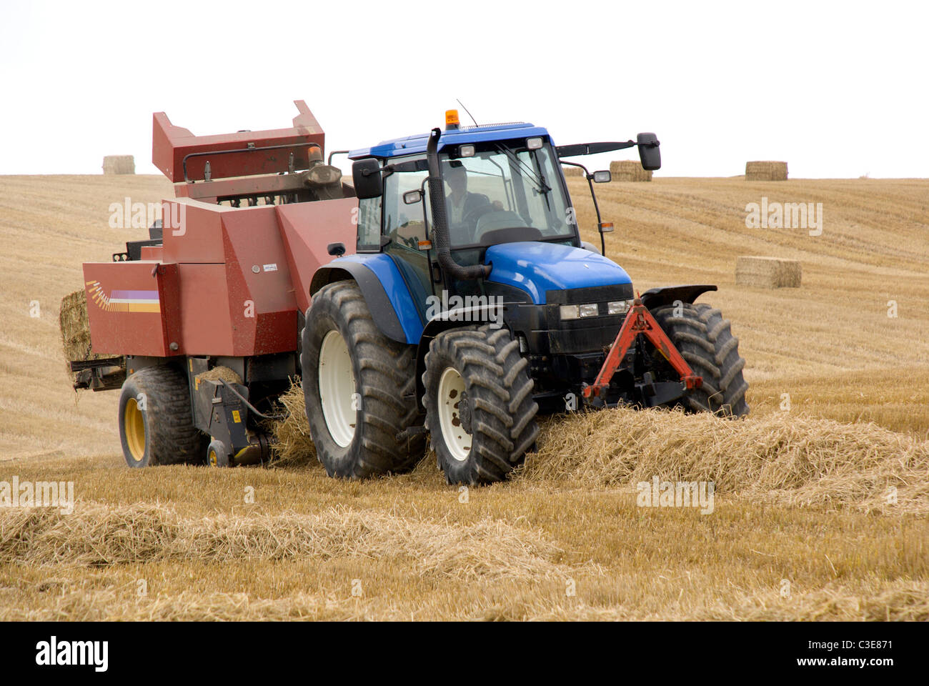 Erntezeit in Wiltshire, England Stockfoto