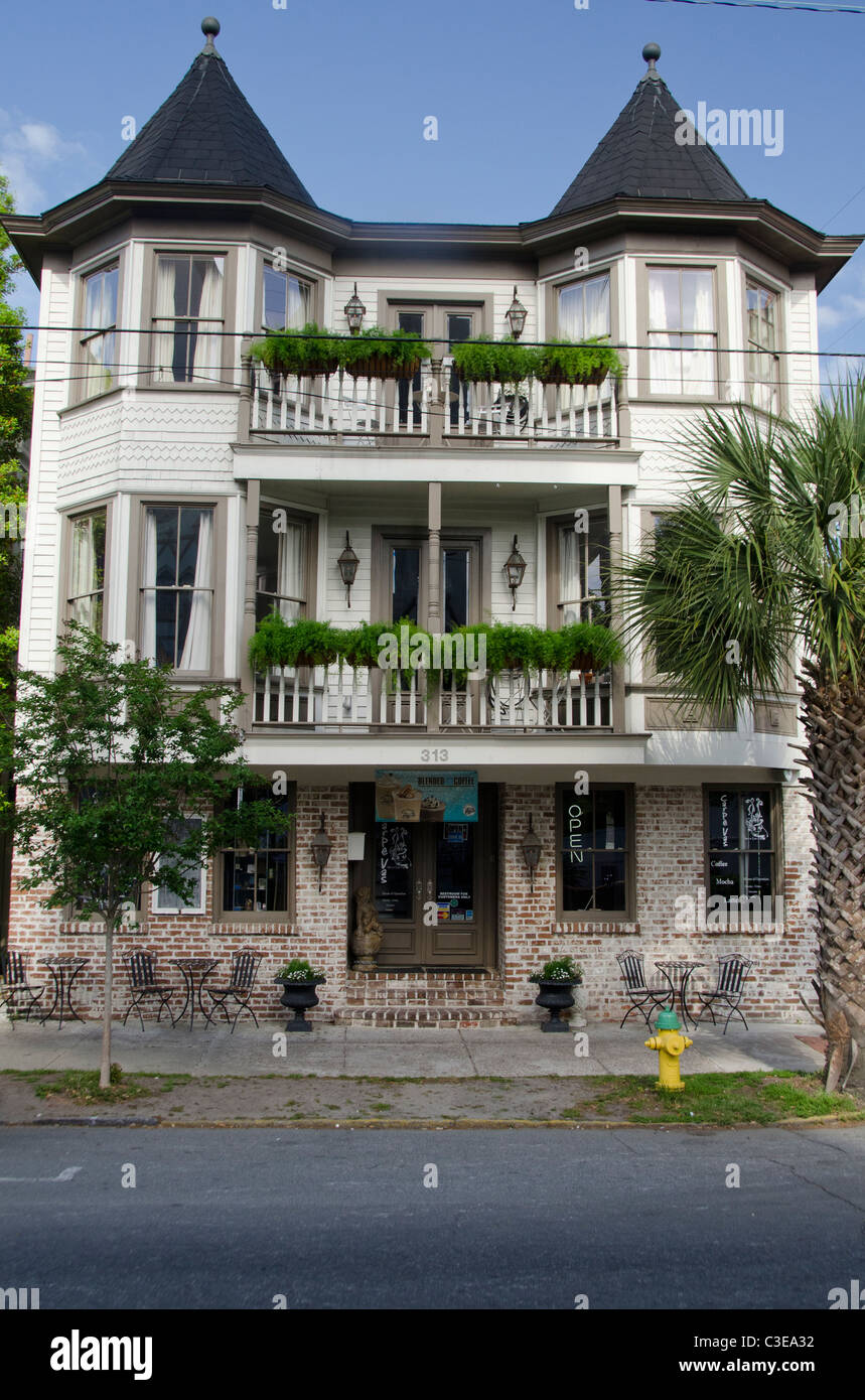 Georgia, Savannah. Typischen historischen Savannah nach Hause. Stockfoto