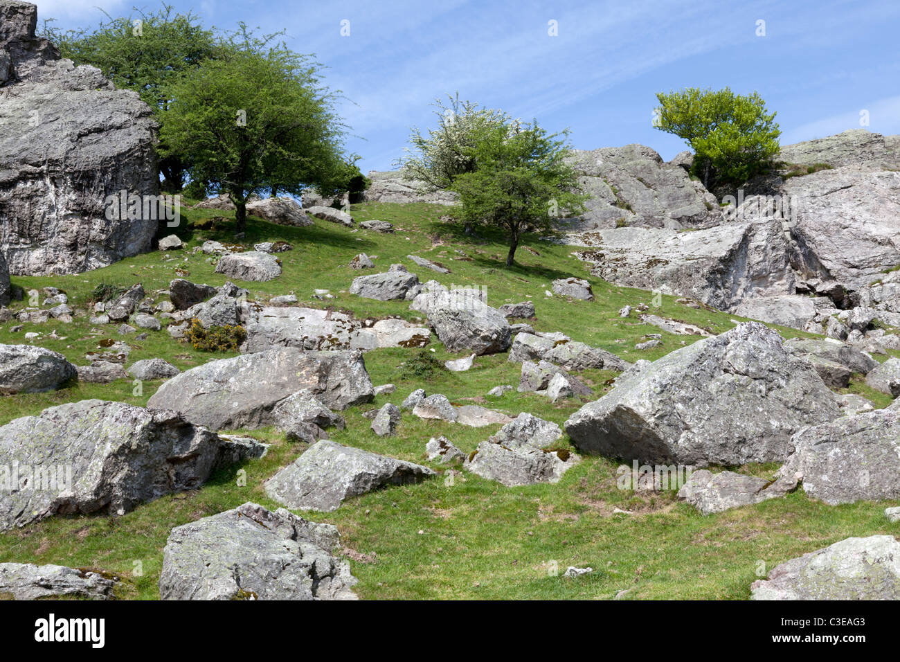 Ein schöner Ort auf dem Mondarrain Gipfel (PyreneesAtlantiques