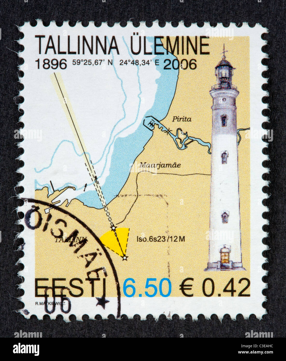 Estnische Briefmarke Stockfoto