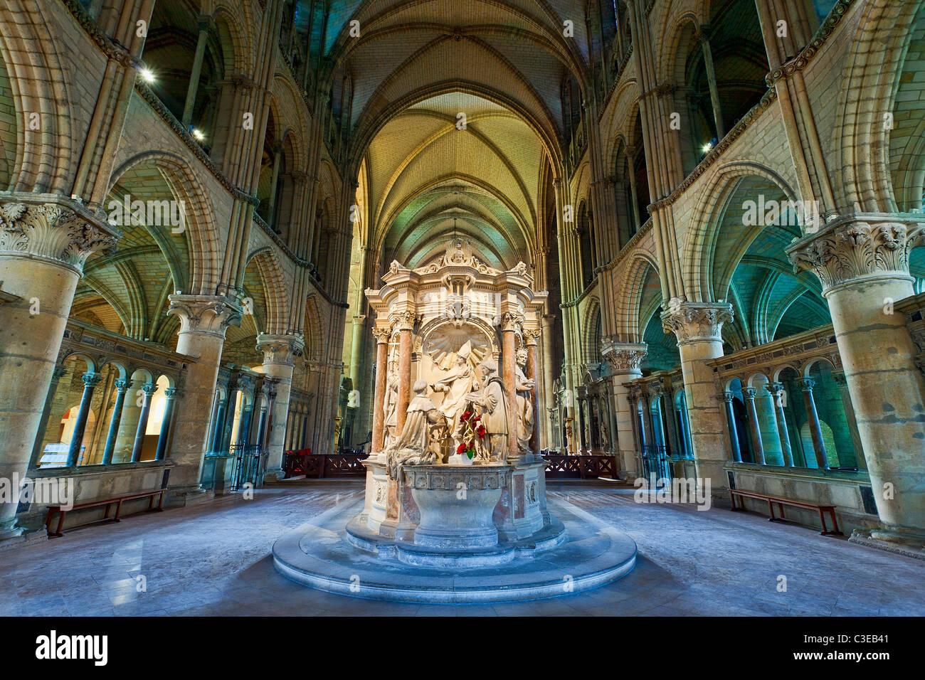 Reims, Saint-Remi Basilika, von der UNESCO als Welterbe gelistet Stockfoto
