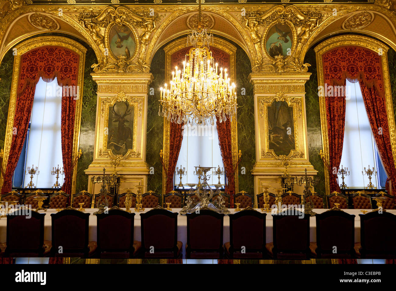 Frankreich, Paris, Louvre-Museum, Wohnungen von Napoleon III befindet sich in der Richelieu-Flügel Stockfoto