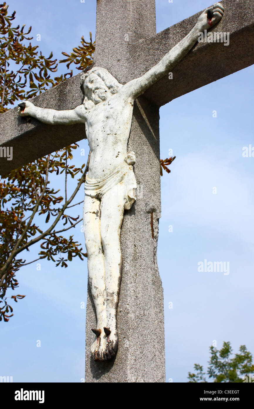 Jesus Christus gekreuzigt – Symbol des Gottes Liebe für die Menschen Stockfoto